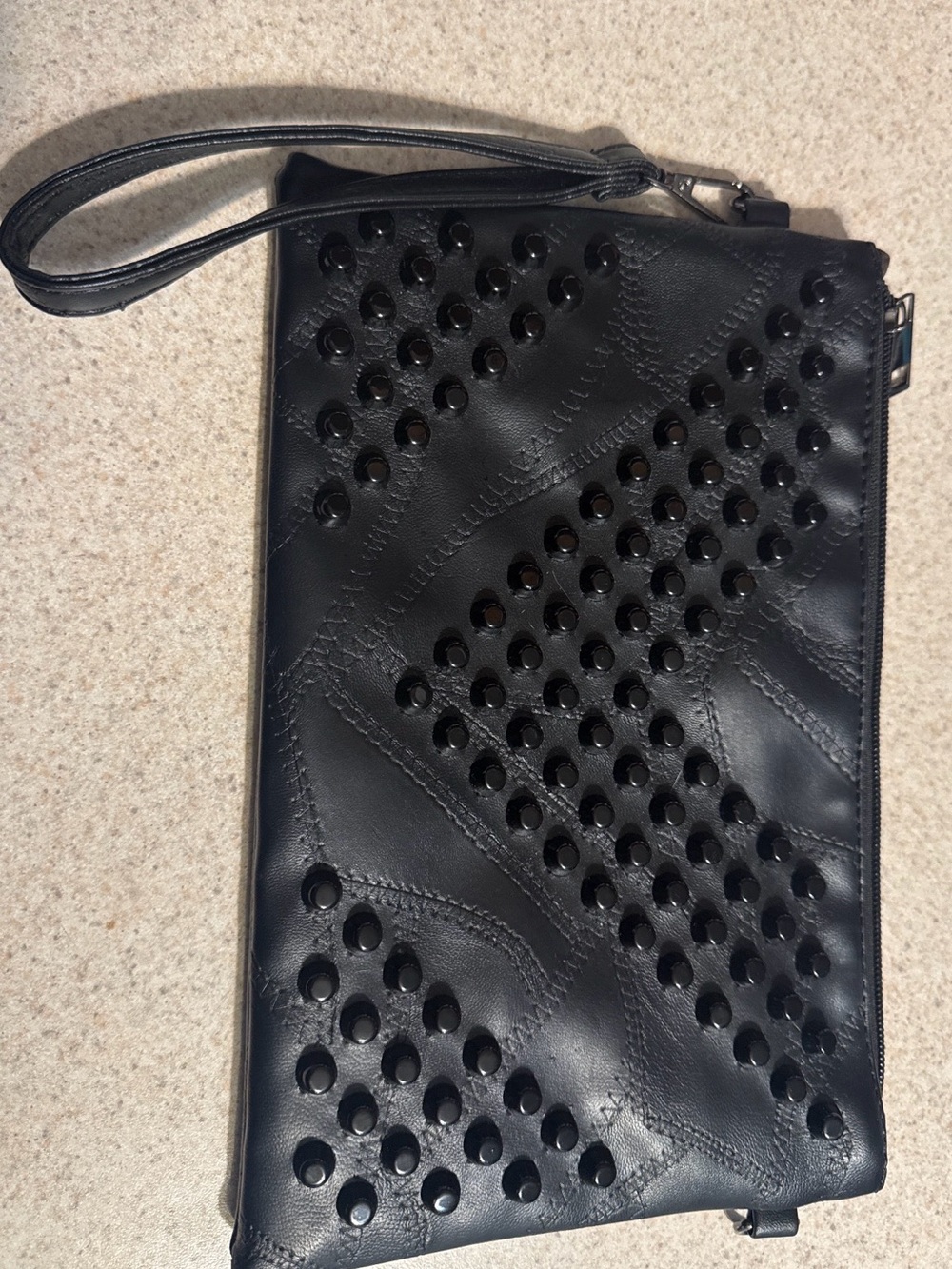 Black Studded Wristlet